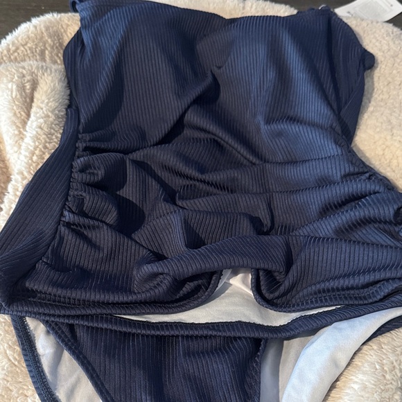 Other - Ribbed Navy 2 piece Swimsuit